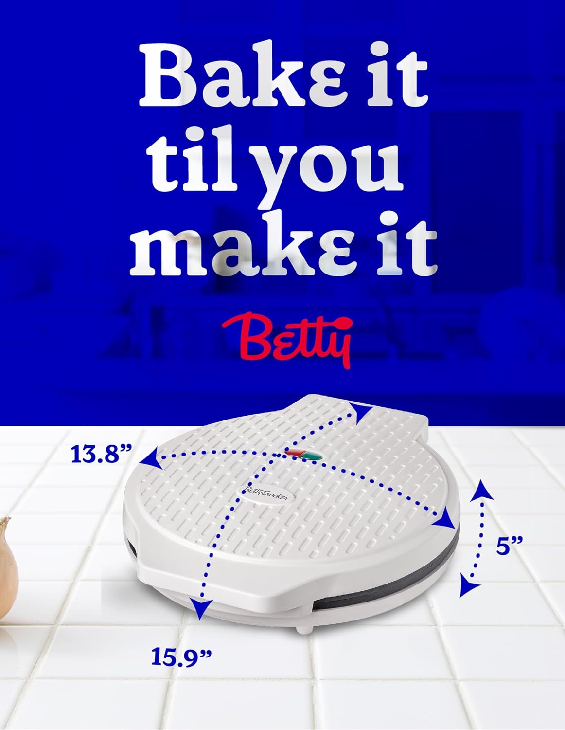 Betty Crocker Countertop Pizza Maker, 1440-Watt Pizza Maker Machine for Home, BC-2958CR