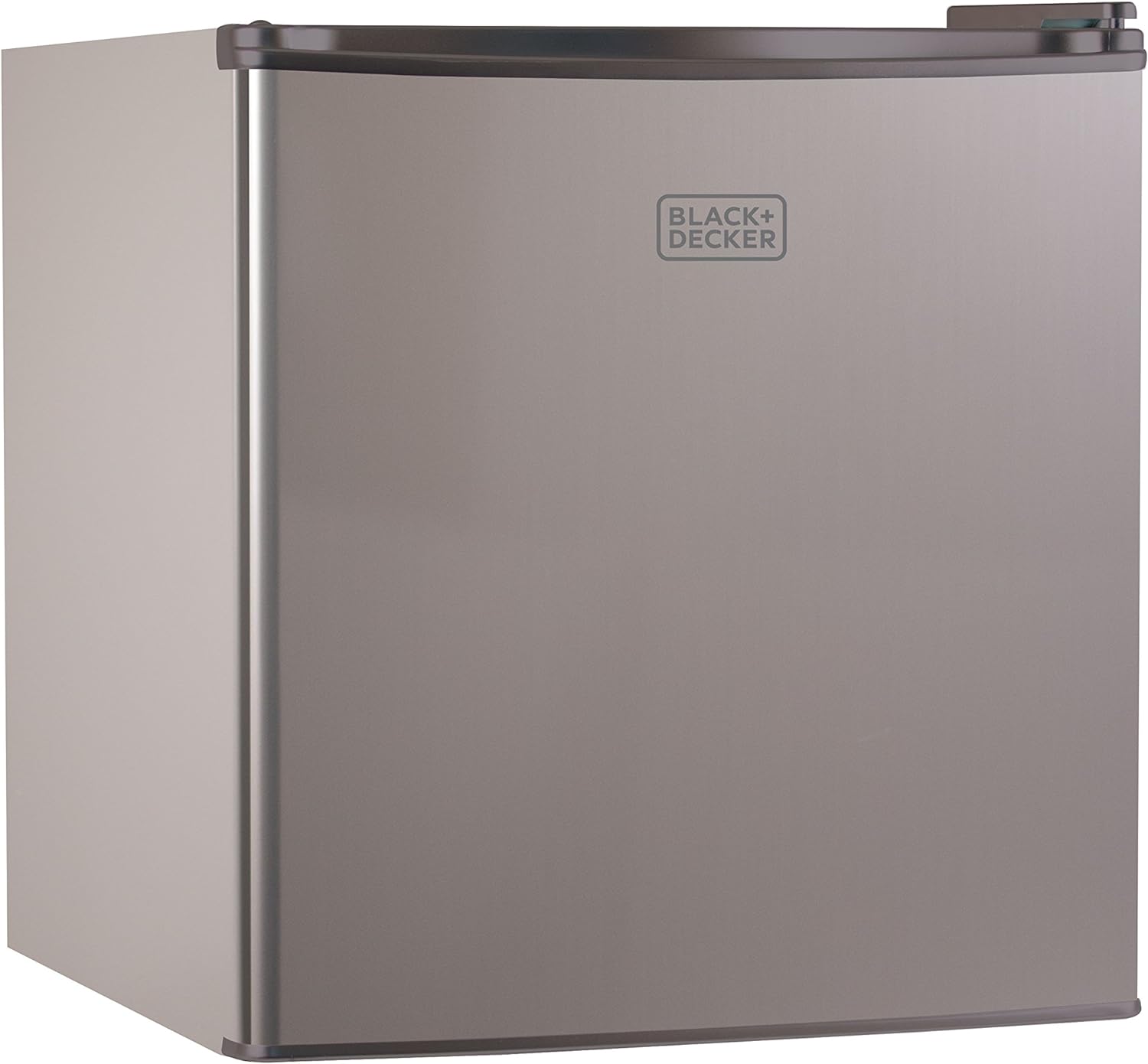 BLACK+DECKER BCRK17V Compact Refrigerator Energy Star Single Door Mini Fridge with Freezer, 1.7 Cubic Ft., VCM, Silver