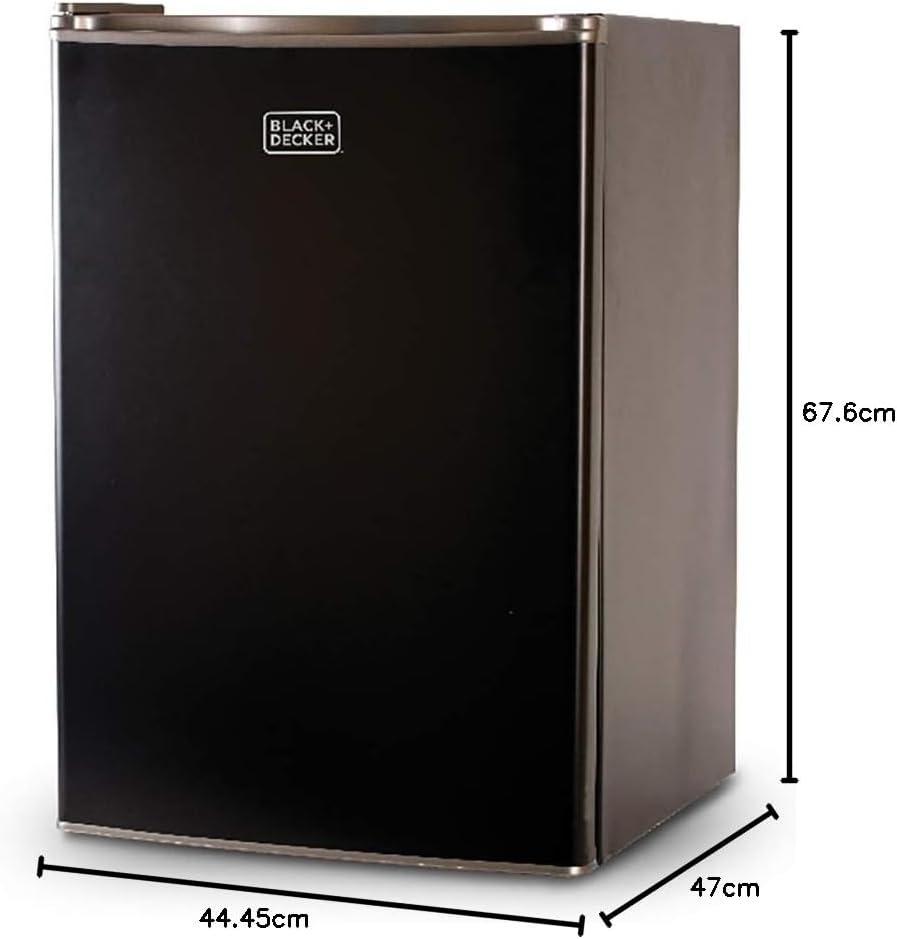 BLACK+DECKER BCRK25B Compact Refrigerator Energy Star Single Door Mini Fridge with Freezer, 2.5 Cubic Feet, Black