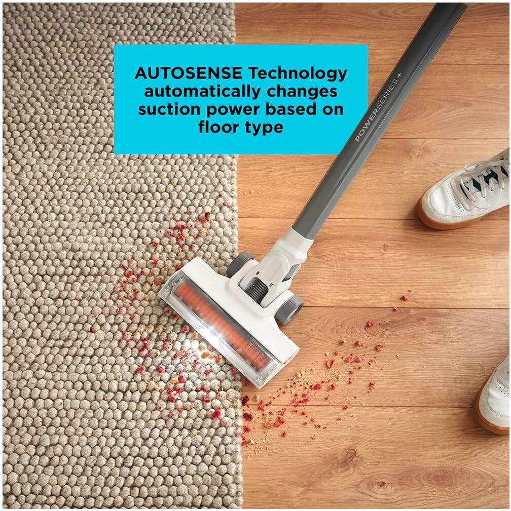 BLACK+DECKER POWERSERIES+ 20V MAX Cordless Vacuum, LED Floor Lights, Autosense Technology, For Multi-Surfaces (BHFEA520J), White