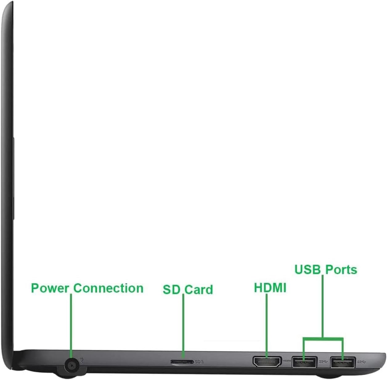 Dell Chromebook 3180 Laptop Computer, 11.6 Inch Laptop PC, Intel Celeron N3060, 4GB RAM, 16GB SSD, Web Camera, Wi-Fi, Bluetooth, HDMI, Chrome OS (Renewed)