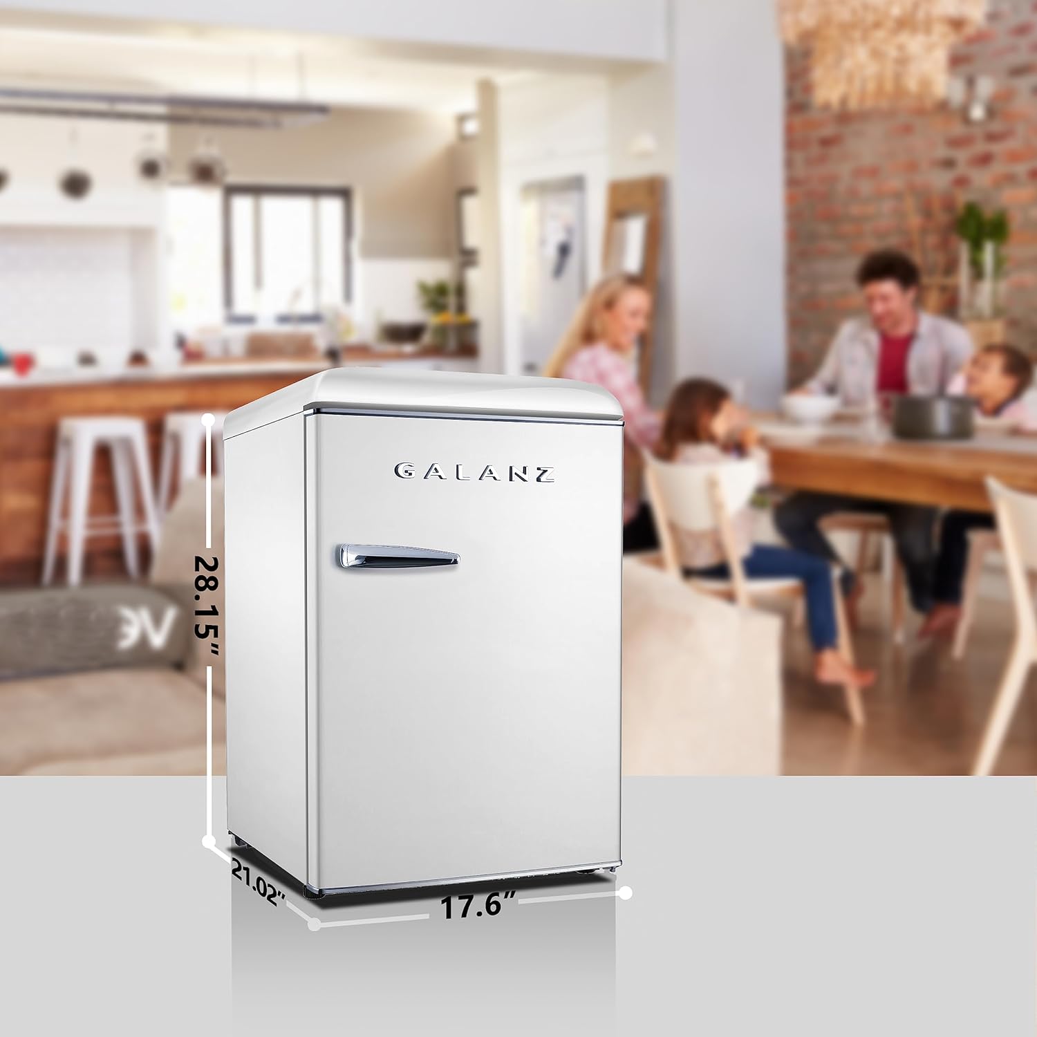 Galanz GLR46TBKER Retro Compact Refrigerator with Freezer Mini Fridge with Dual Door, Adjustable Mechanical Thermostat, 4.6 Cu Ft, Black Galanz GLR46TBKER Retro Compact Refrigerator with Freezer Mini Fridge with Dual Door, Adjustable Mechanical Thermostat, 4.6 Cu Ft, Black