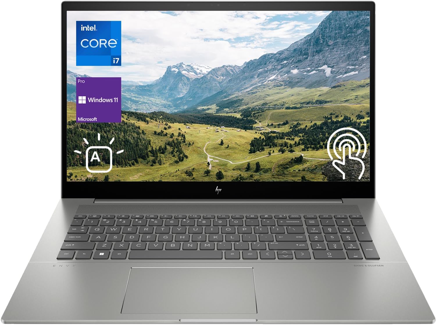 HP 2023 Newest Envy Laptop, 17.3 FHD Touchscreen, 13th Gen Intel Core i7-13700H Processor, 64GB RAM, 2TB PCIe SSD, Webcam, HDMI, Backlit KB, SD Card Reader, Wi-Fi 6, Windows 11 Pro, Grey