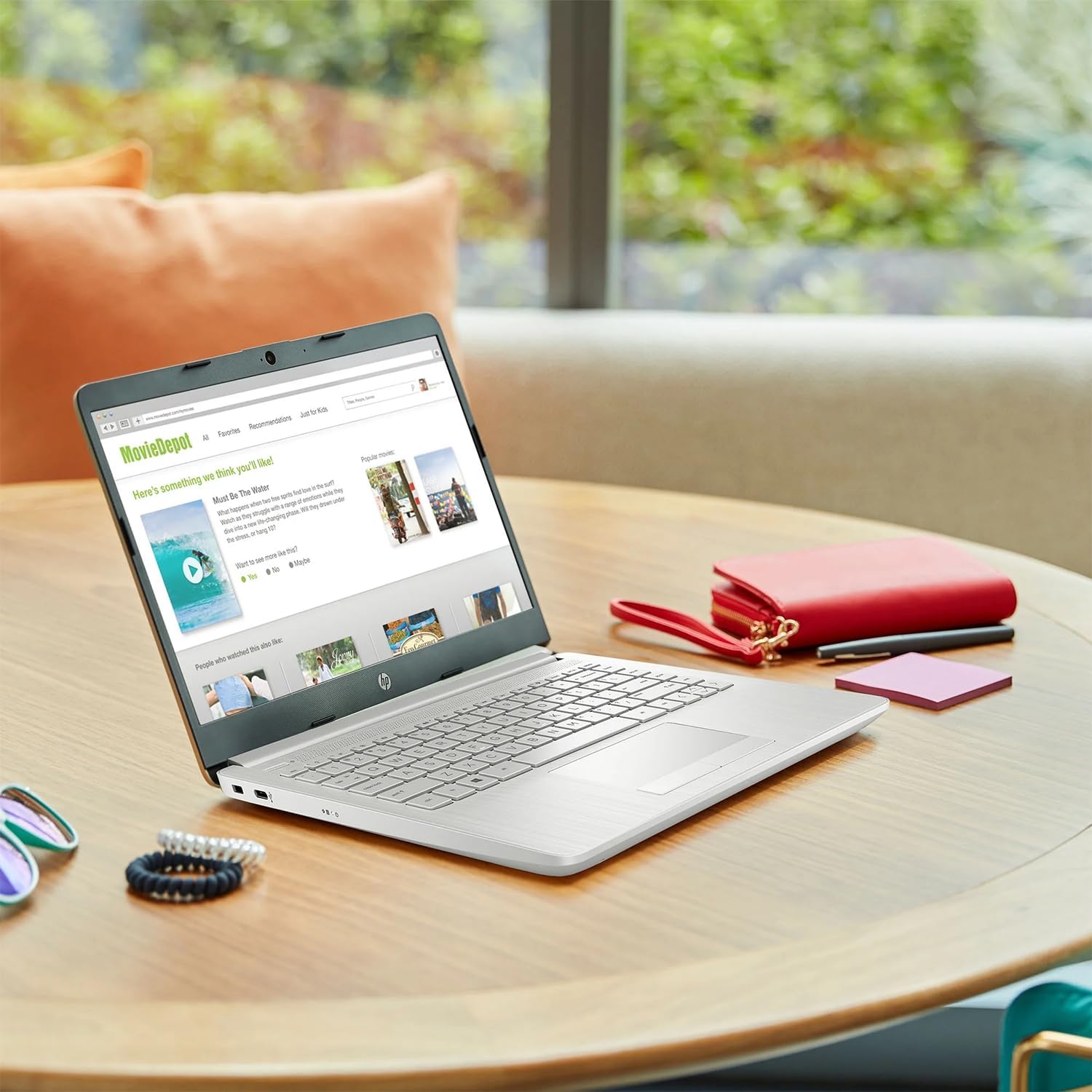 HP Essential Laptop, 14 HD Display, Intel Celeron N4120, 8GB RAM, 64GB eMMC, Webcam, HDMI, Wi-Fi, RJ-45, 1 Year Office 365, Windows 11 Home, Rose Gold