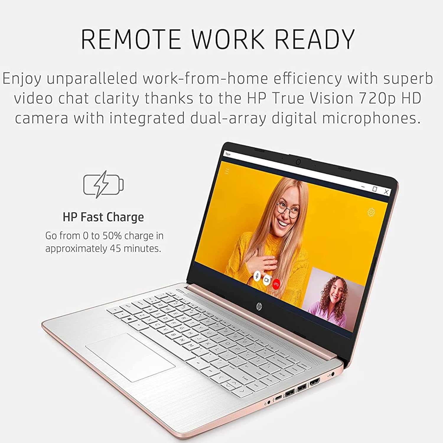 HP Latest Stream 14 HD Laptop, Intel Celeron Processor, 16GB Memory, 64GB eMMC Storage, Fast Charge, HDMI, Up to 11 Hours Long Battery Life, Office 365 1-Year, Win 11 S, Microfiber Bundle, White