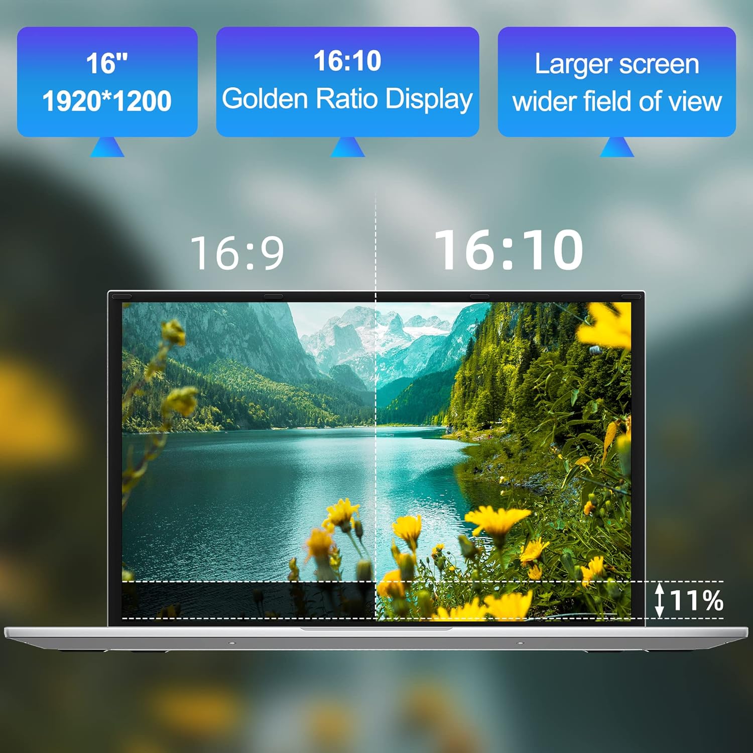 jumper Laptop, 16 Inch FHD IPS Screen, Intel Celeron Quad Core CPU, 4GB LPDDR4 128GB Storage, Laptops Computer with Four Stereo Speakers, Type-C, Numeric Keypad, Office 365 1-Year Subscription.