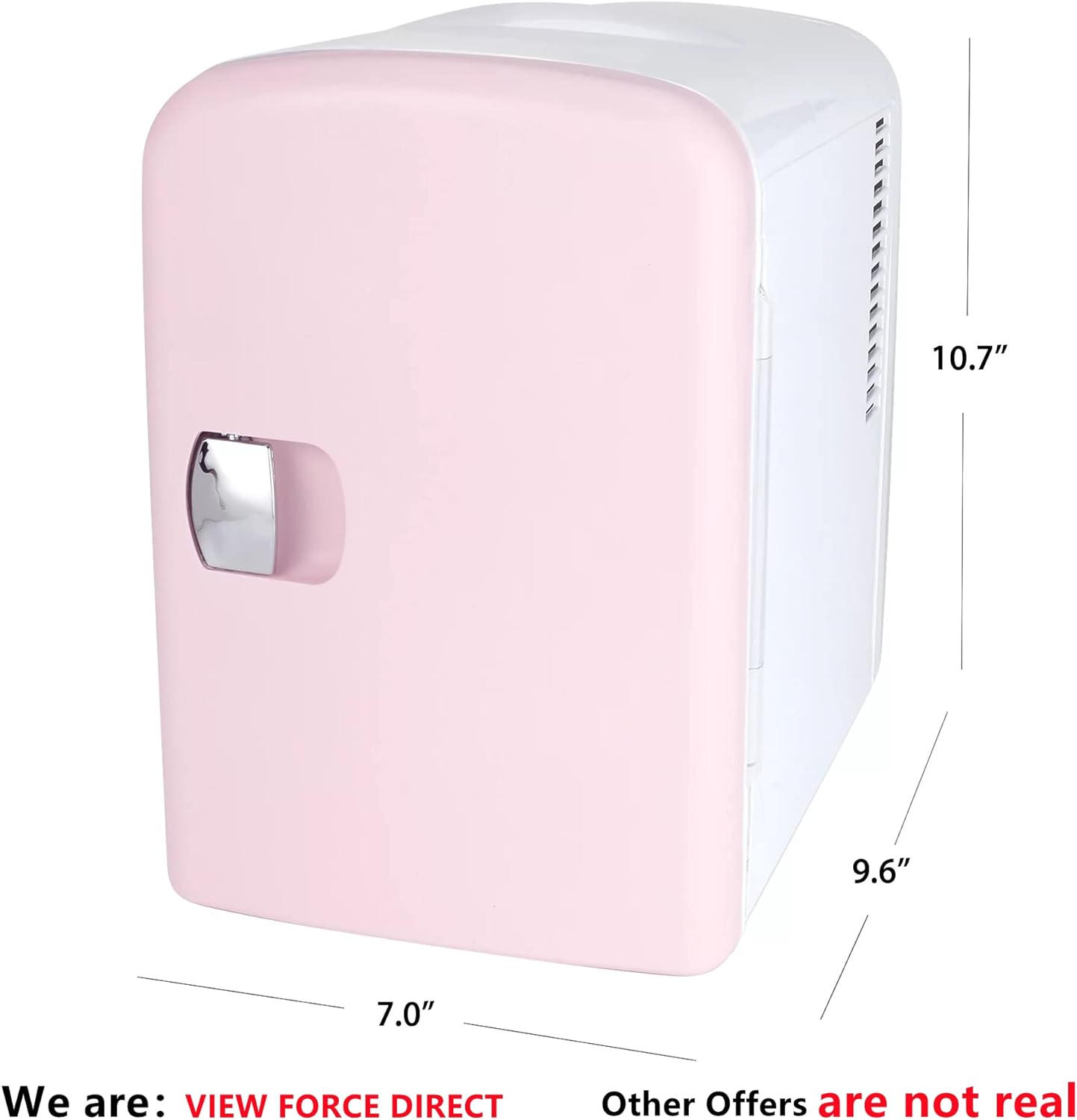 PERSONAL CHILLER Portable Mini Fridge Cooler and Warmer, 4 Liter Capacity Chills Six 12 oz Cans, Snacks, and Skincare Products, A/C Operation, 100% Freon-Free