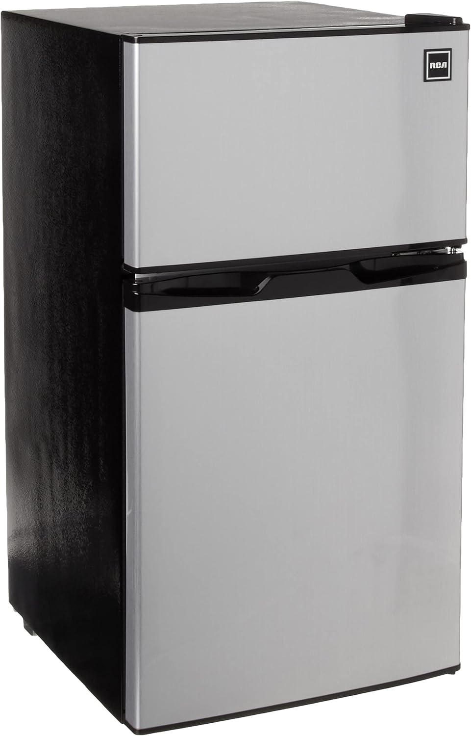 RCA - 2-Door - Compact Refrigerator/Freezer - Reversible Doors - Adjustable Thermostat - 3.2 Cu. Ft. - Black,