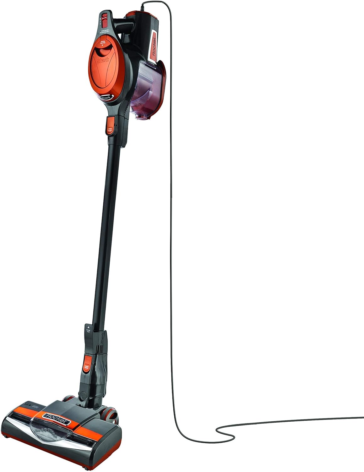 Shark HV301 Rocket Ultra-Light Corded Bagless Vacuum for Carpet and Hard Floor Cleaning with Swivel Steering, Gray/Orange