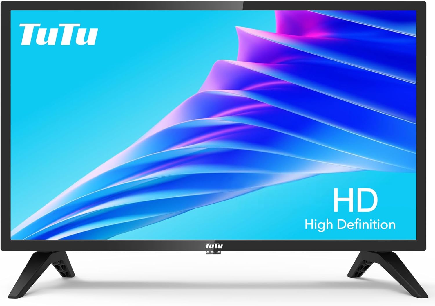 TuTu 24-inch 60Hz 720P HD LED TV Flat Screen Television with Dolby Audio for Home,Office HDMI,USB,VGA,RCA Dual Channel Speakers(2023 Model)