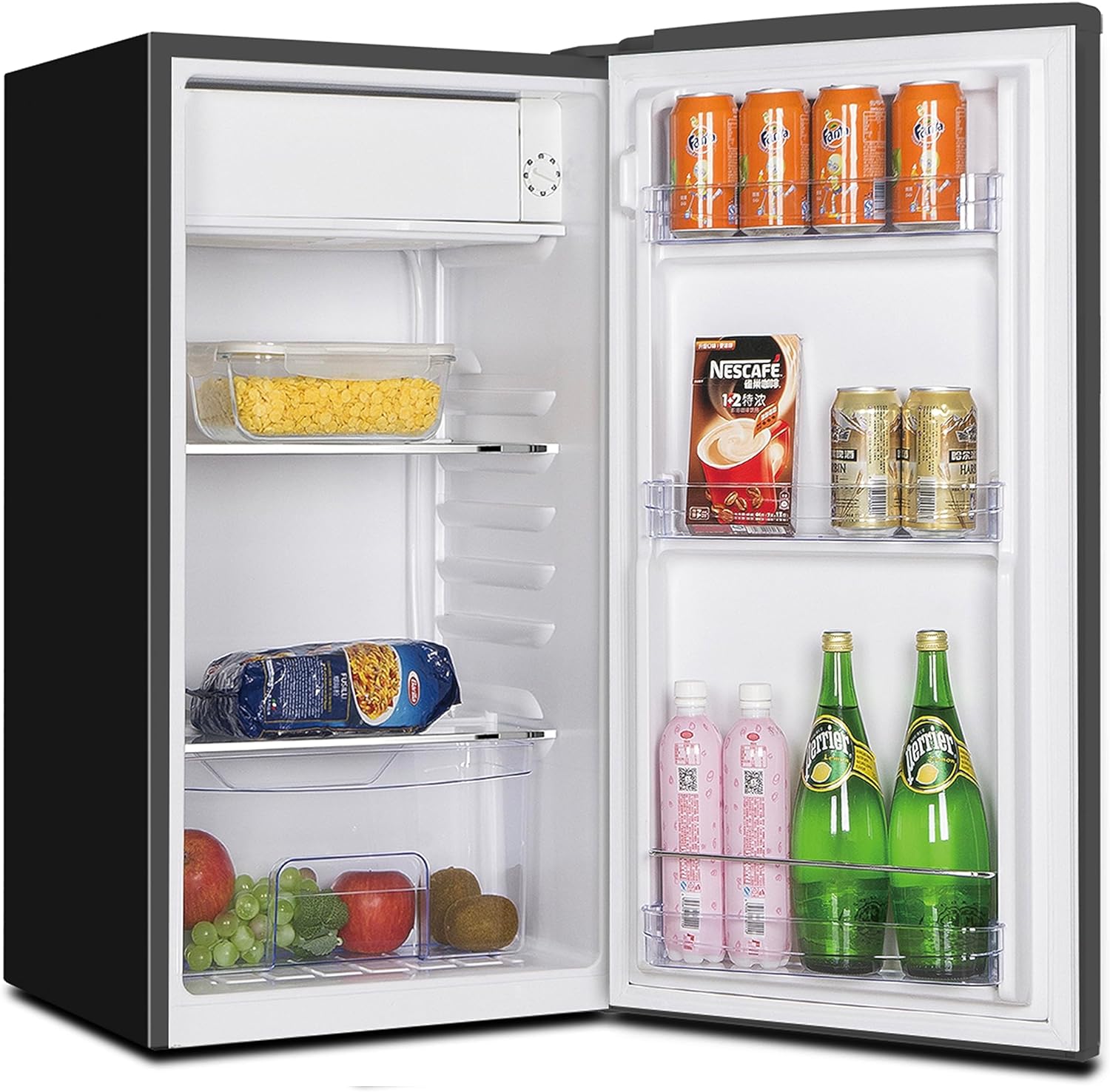 West Bend WB0300RCR2XRB Mini Fridge Retro-Styled for Home Office or Dorm, Manual Defrost and Adjustable Temperature, 3-Cu.Ft, Robins Egg Blue