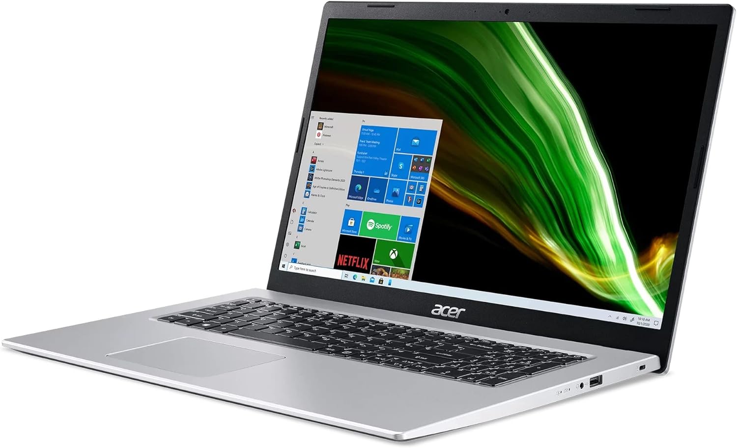 Acer Aspire 1 A115-32-C96U Slim Laptop | 15.6 FHD Display | Intel Celeron N4500 Processor | 4GB DDR4 | 128GB eMMC | WiFi 5 | Microsoft 365 Personal 1-Year Subscription | Windows 11 in S Mode, Silver