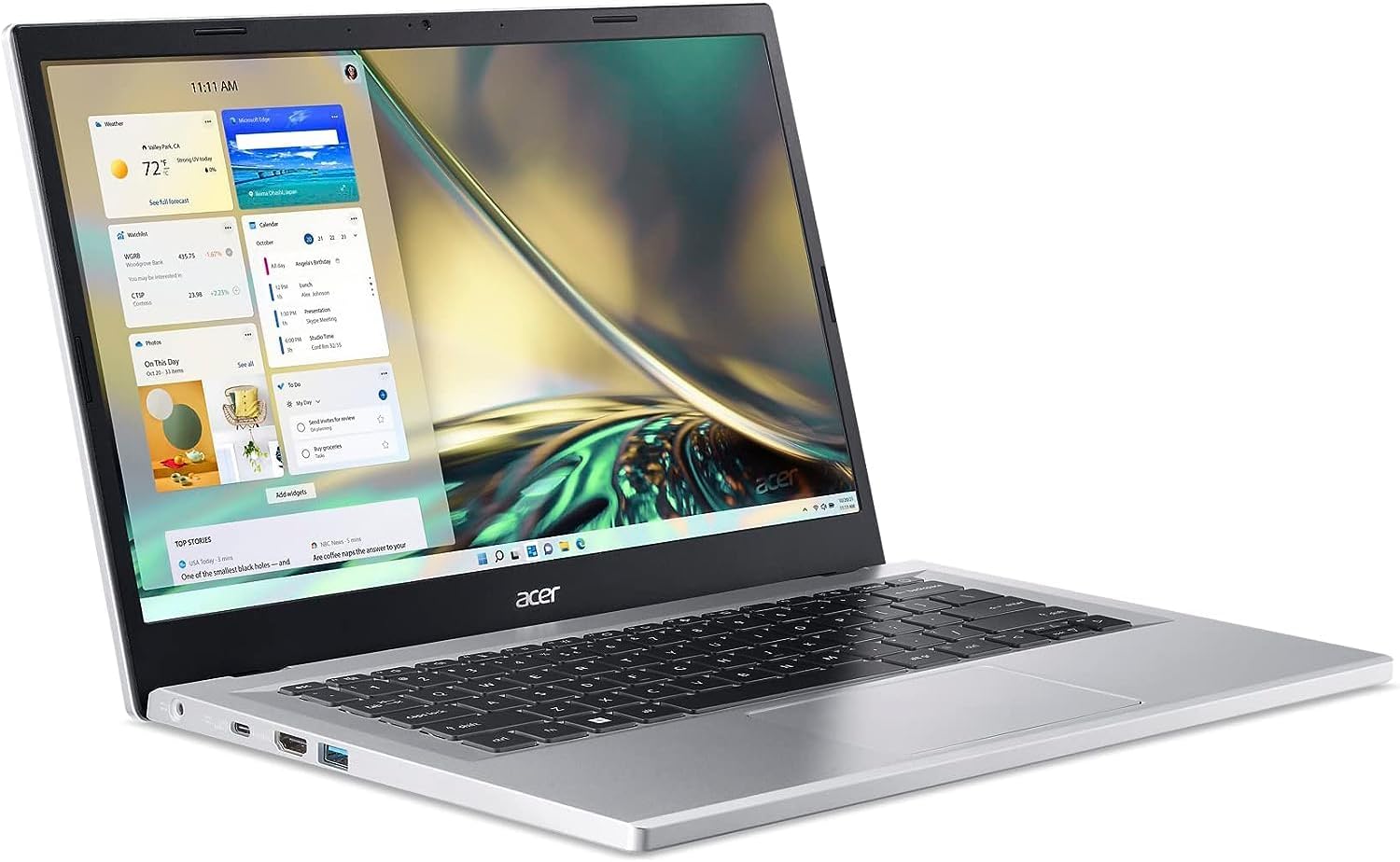 Acer Aspire 3 A314-23P-R3QA Slim Laptop | 14.0 Full HD IPS Display | AMD Ryzen 5 7520U Quad-Core Processor | AMD Radeon Graphics | 8GB LPDDR5 | 512GB NVMe SSD | Wi-Fi 6 | Windows 11 Home,Silver