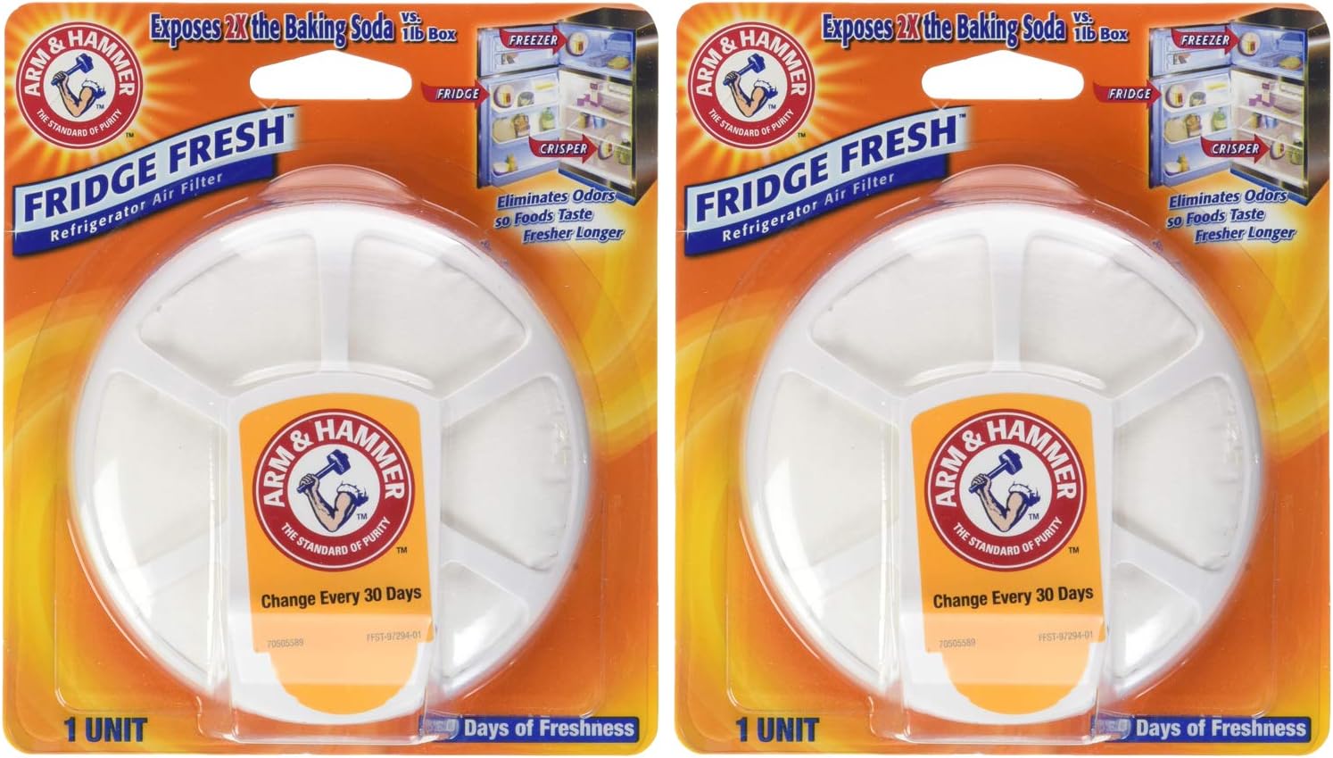 Arm  Hammer Fridge Fresh Refrigerator, 1 Count (Pack of 2)