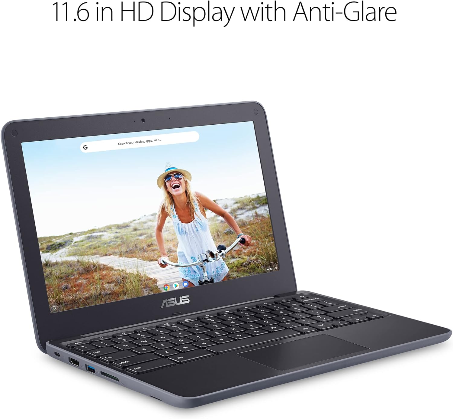 ASUS Chromebook CM14 Laptop, 14 HD Anti-Glare Display (1366x768), MediaTek Kompanio 520, 4GB RAM, 64GB eMMC, ChromeOS, Gray, CM1402CM2A-DS44, Gravity Grey