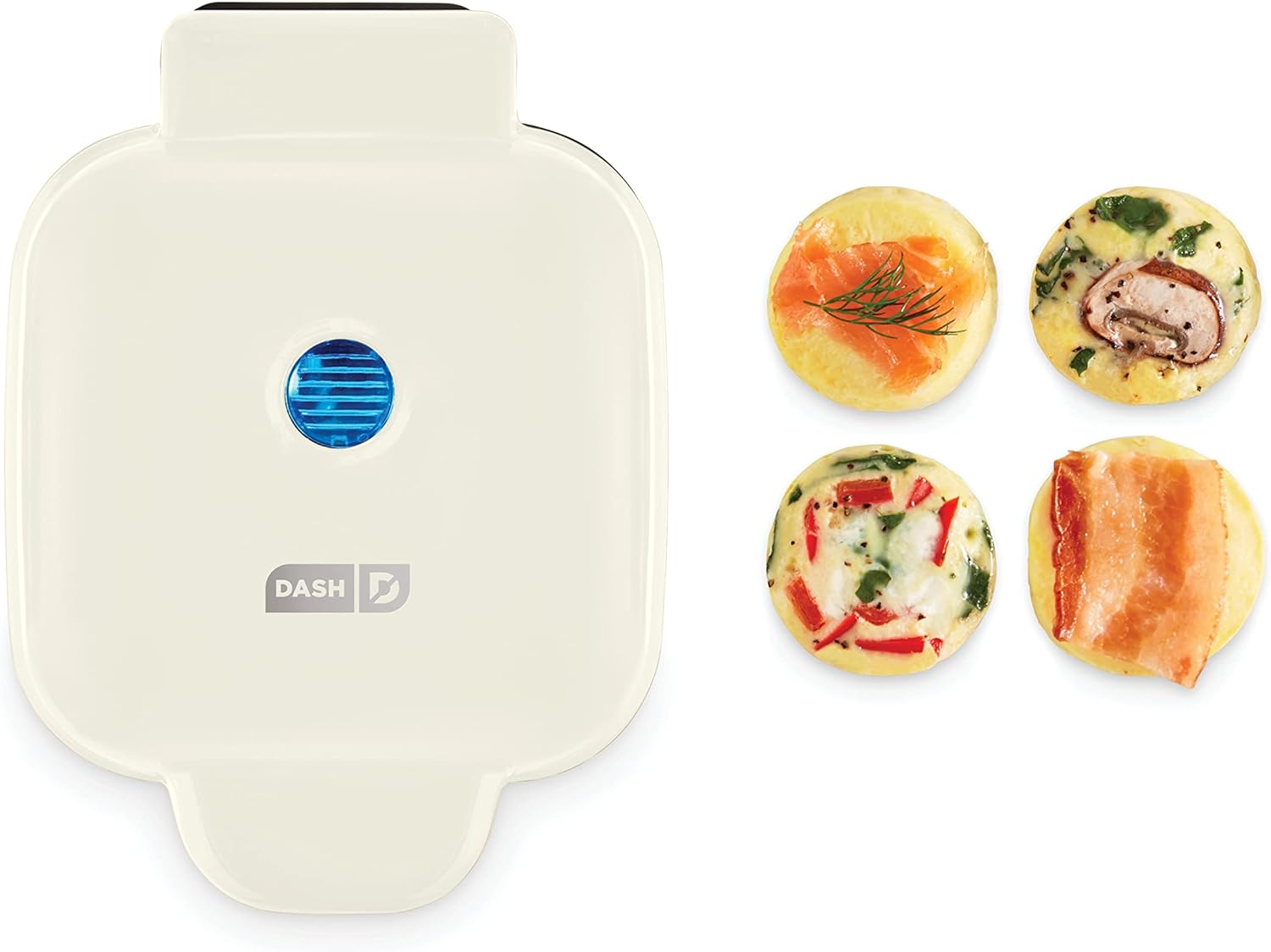 DASH Deluxe Sous Vide Style Egg Bite Maker with Silicone Molds for Breakfast Sandwiches, Healthy Snacks or Desserts, Keto  Paleo Friendly, (1 large, 4 mini) - Aqua