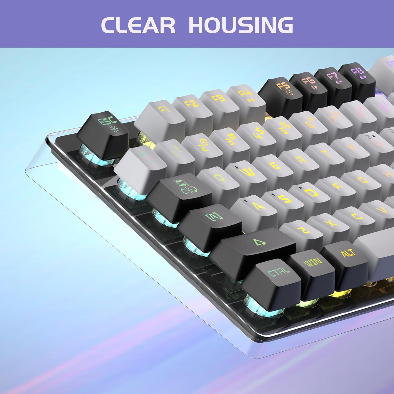 Gaming Keyboard and Mouse Combo, K1 RGB LED Backlit Keyboard with 104 Key for PC/Laptop(White)