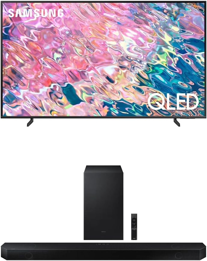 SAMSUNG 65-Inch Class QLED Q60B Series - 4K UHD Dual LED Quantum HDR Smart TV with Alexa Built-in (QN65Q60BAFXZA, 2022 Model), Titan Black